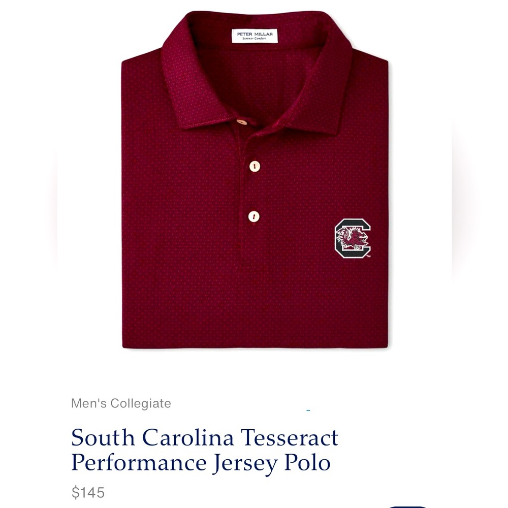 PETER MILLAR South Carolina Tesseract Performance Jersey Polo